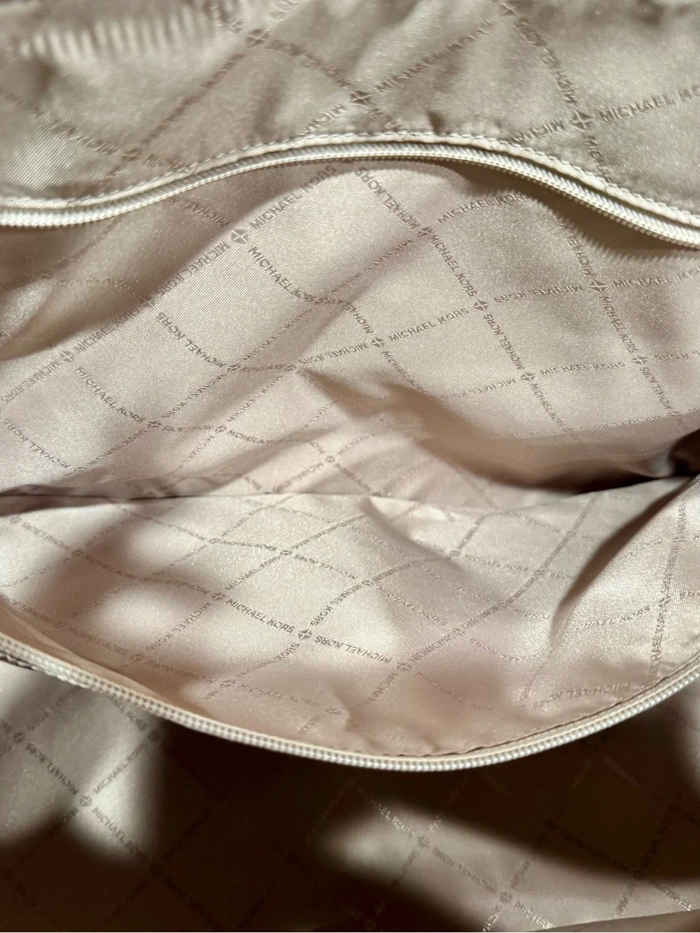 Michael Kors Blush Pink Logo Travel Duffel with Gold Hardware